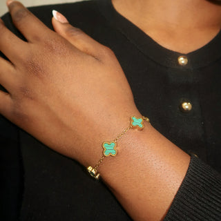 Green Celeste Clover Bracelet