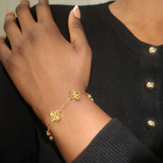 Gold Celeste Clover Bracelet