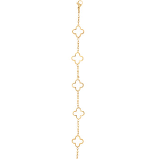 Adjustable Celeste Clover Bracelet in 18K gold