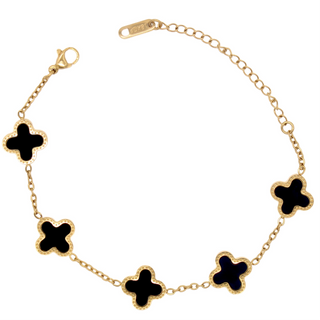 Black Celeste Clover Bracelet